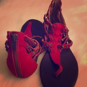 Brand new Jessica Simpson Red flat sandals.